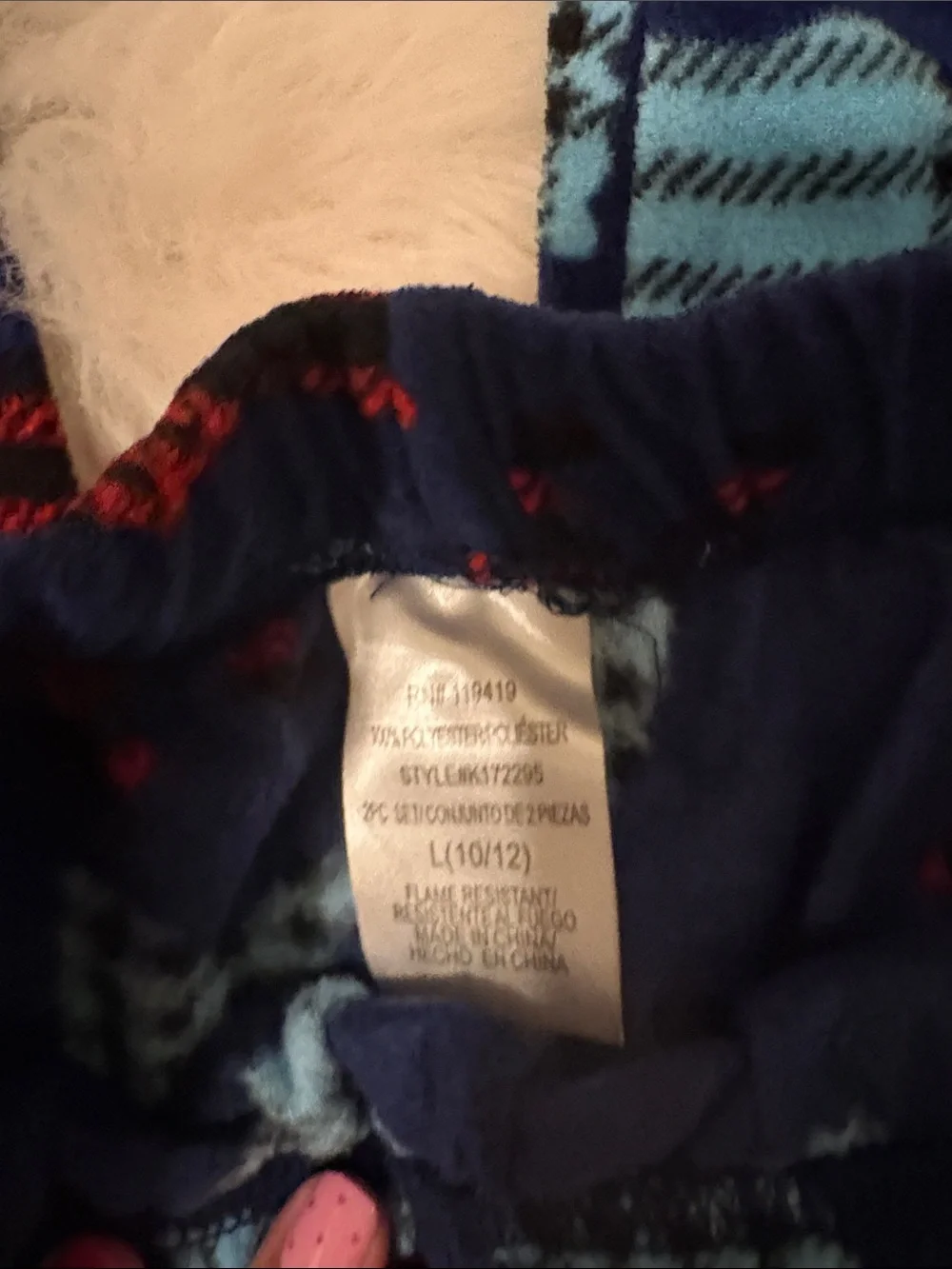 Komar Kids Navy Blue Bear Print Pajama Set with Red and Light Blue Accents
